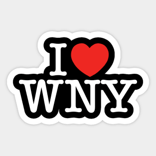 I Love Western New York White Sticker